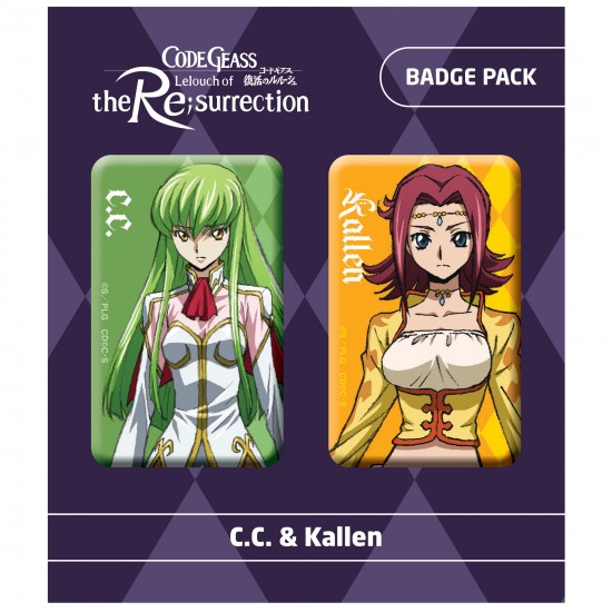 Code Geass Lelouch of the Re:surrection Badge pack, set of 2: C.C. and Kallen