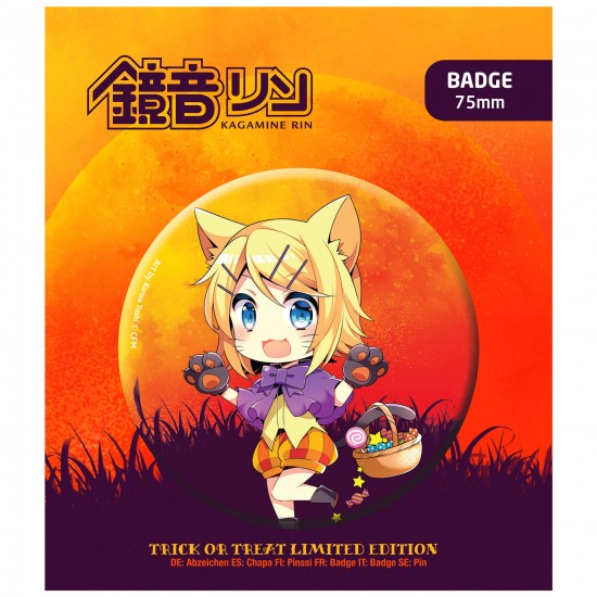 Piapro Characters: Kagamine Rin Halloween Button Badge 75mm Piapro Characters: Kagamine Rin Halloween Button Badge 75mm