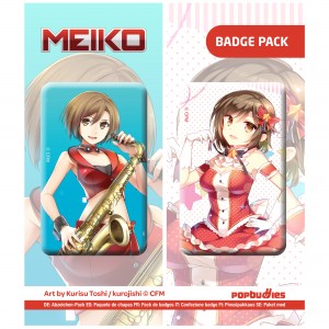 Meiko Badge Pack, set of 2 (Art by Kurisu Toshi / kurojishi)