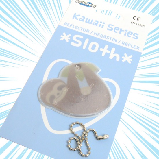 Kawaii Series: Sloth Safety Reflector / Key Chain - Brown