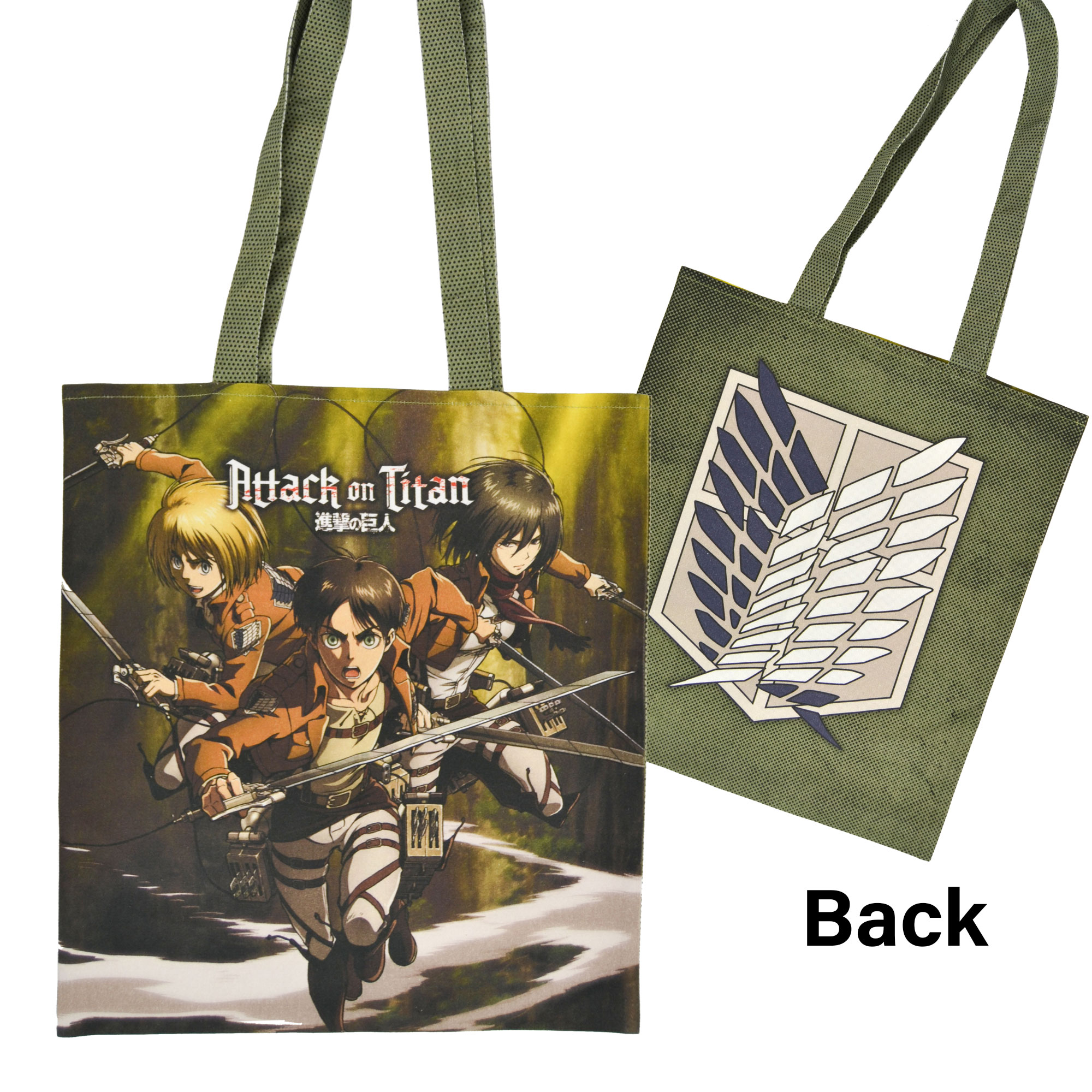 Attack on Titan Tote Bag: Eren, Mikasa & Armin - PBTB04