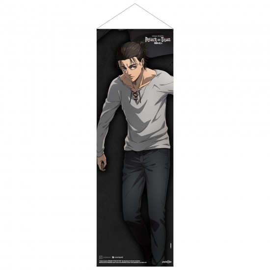 Attack on Titan Final Season Slim Fabric Wall Scroll: Eren Jaeger 30cm x 90cm