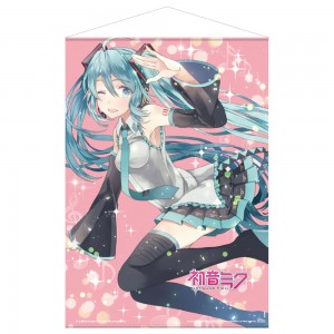 Hatsune Miku: Pink Glitter Miku Wall Scroll Hatsune Miku: Pink Glitter Miku Wall Scroll
